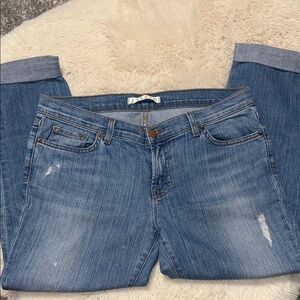 J Brand boyfriend distressed Capri Jean